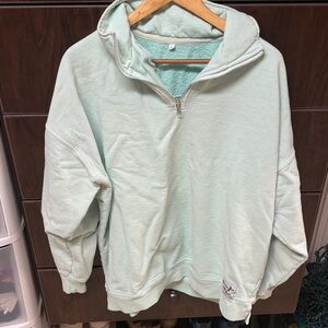 Men's Mint Green Half-Zip Sweater
